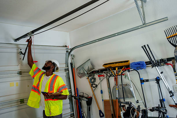 Professional Garage Door Panel Replacement technician working in Warren County County, NJ